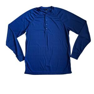 Vintage Patagonia Capilene 1/4 Snap Men’s XL Blue Made In USA Hiking Outdoor